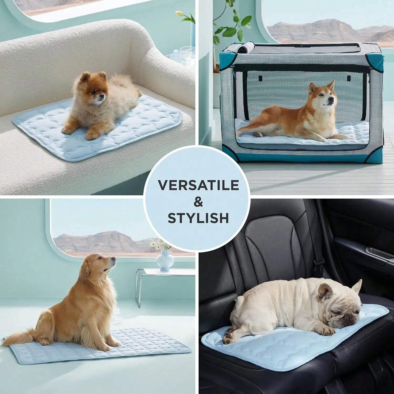 Summer Pet Cooling Mat For Dogs & Cats, Self-Cooling Pad, Breathable Summer Sleep Bed To Prevent Overheating